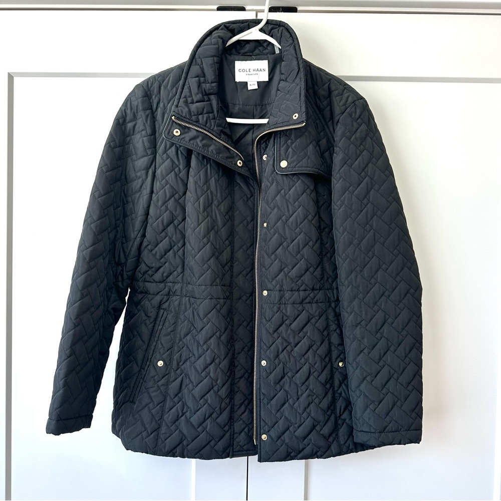 Cole Haan Black Quilted Jacket